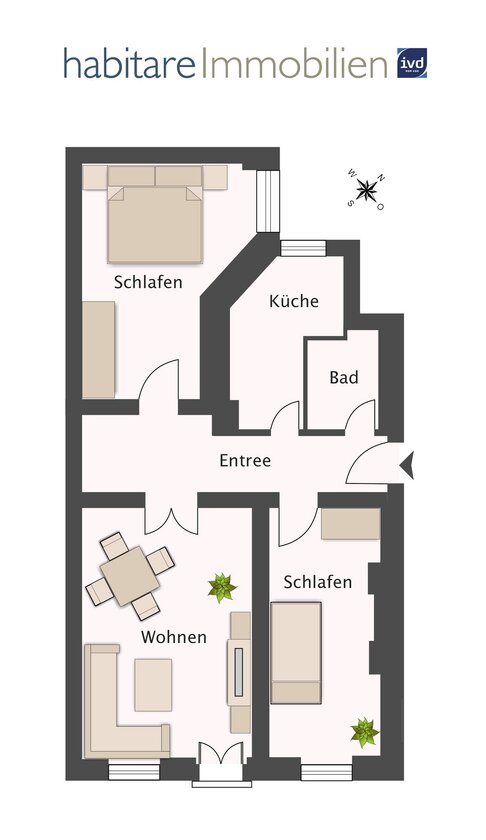 Gelungene Raumaufteilung