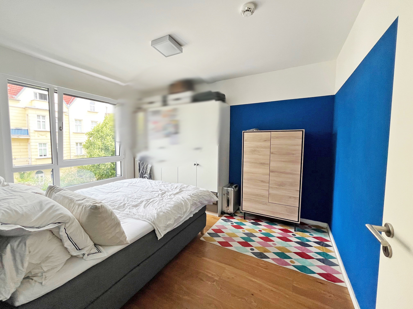 Blick in das Schlafzimmer