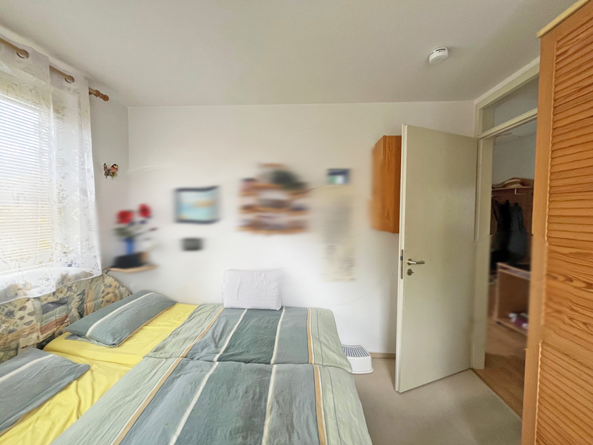 Blick in das Schlafzimmer