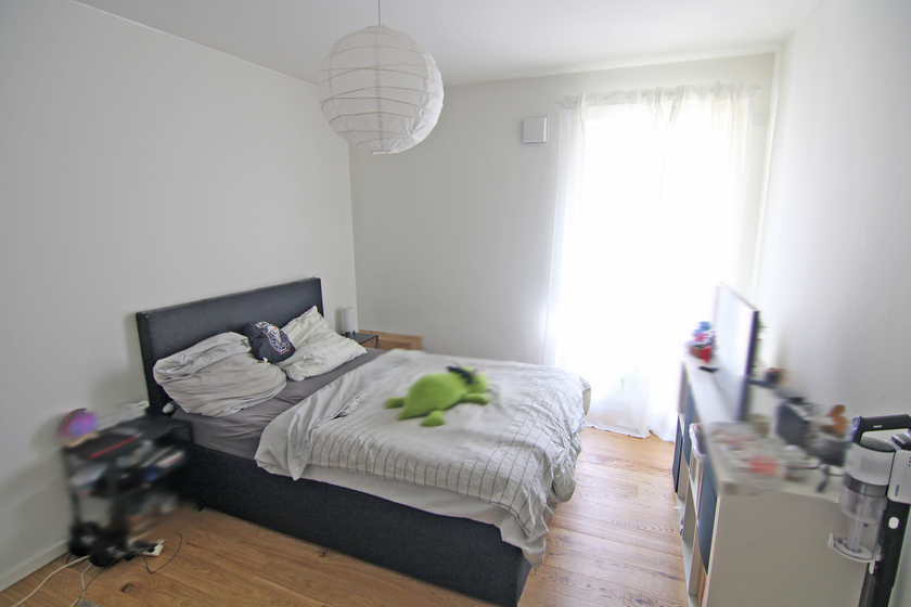 Blick in das Schlafzimmer