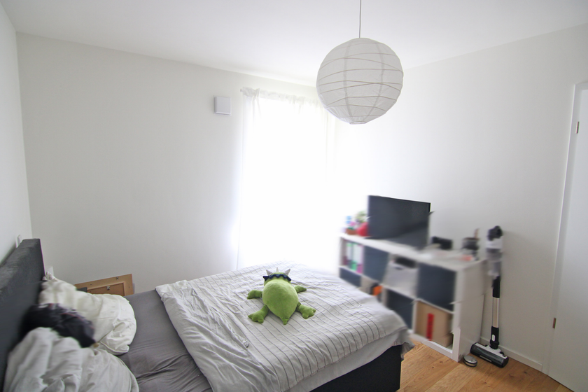 Blick in das Schlafzimmer